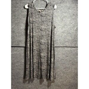 Philosophy Sleeveless Swing Dress Size 1X Black White Knit Stretch A-Line Plus